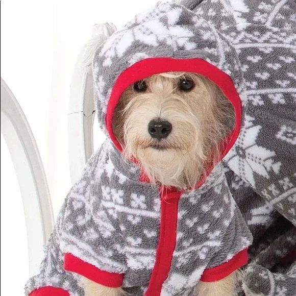 SM Pajamagram Hoodie-Footie™ for Dogs - Nordic Fleece - Picture 2 of 4